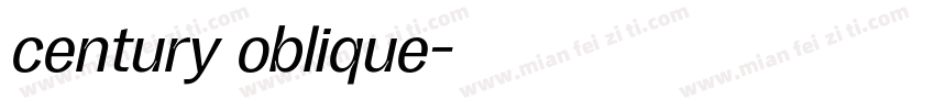 century oblique字体转换